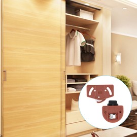 Set of 4 Sliding Door Sliding Door Fittings Sliding Door Rollers Cabinet Sliding Door Roller Guide Latch Sliding Door Track Part for Screwing on for Cabinets