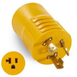 30 Amp Shore Power Adapter - NEMA L5-30P to 5-15R/5-20R Twist Lock Plug RV & Marine Generator Connector, 110V/120V Household Outlet Converter with 3-Prong Locking Safe and Reliable Power Supply