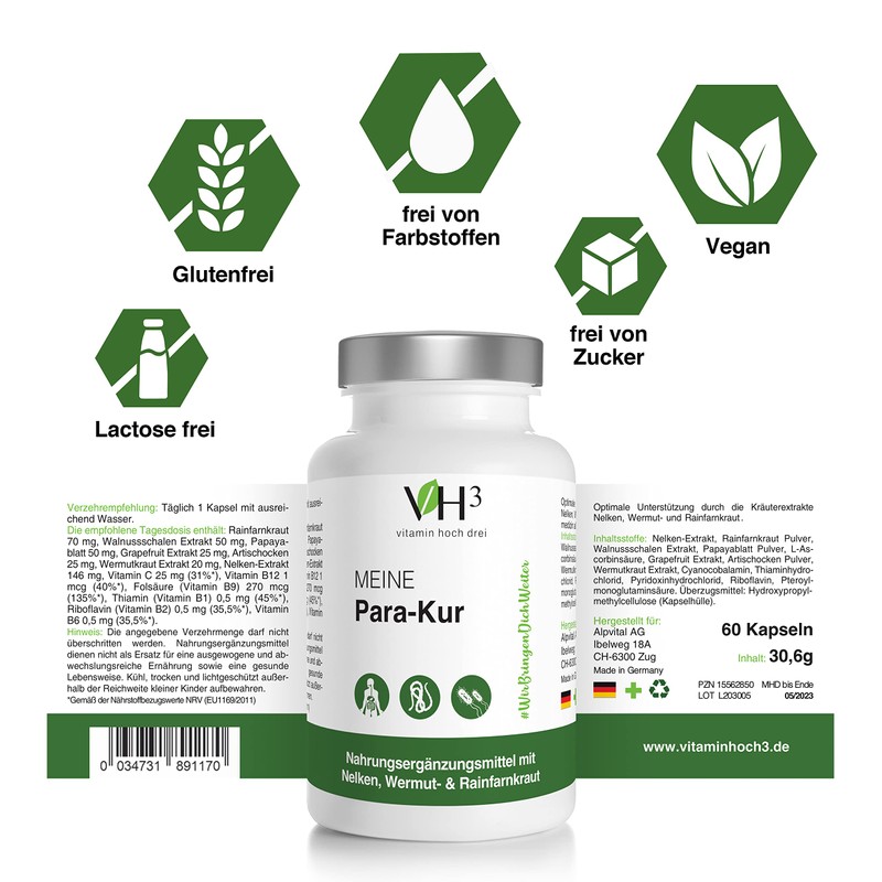 VH3 My Para Treatment with Rainfern Herb, Clove Extract, Artichokes