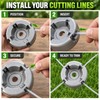 Universal Trimmer Head for Lawn & Weed Cutting – Aluminum