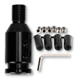 Gorgeri Shift Knob, Universal Car Shift Knob Adapter for Screwless Shifters 12x1.25 (Black)