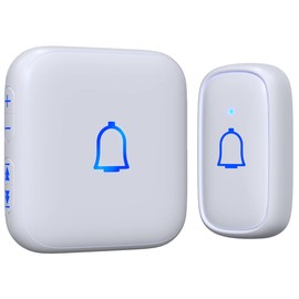 Wireless Doorbell IP66 Waterproof 1000 Feet with 66 Chimes 115dB 7 volume levels Mute Mode with LED Flash Doorbell Ringer Wireless for Kids Room Teachers Classroom Home Office & Hearing-Impaired