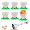 Saijer Egg Cup Egg Opener Set, 6 Pieces Egg Stand