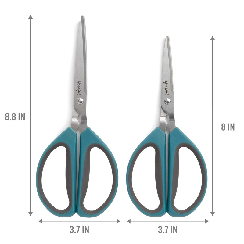 Goodful All Purpose Kitchen Shears, Heavy Duty Stainless Steel Scissors,