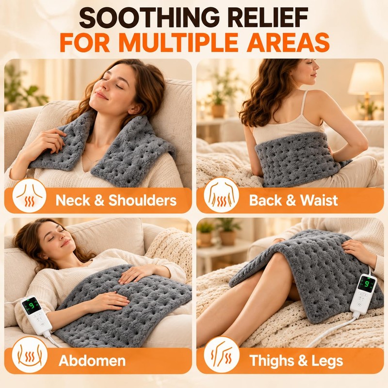 Heating Pad for Back, 17 x 33 in, 9 Heat
