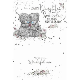Me To You Lovely Daughter and Son in Law Anniversary Card, 153mm x 230mm, Mixed