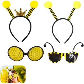 SJENG 4pcs bee Costume, bee Costume Adult,costumebumble bee, Suitable for Party Adult Kids Birthday Party/Christmas Party