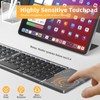 Foldable Wireless Keyboard with Touchpad, Portable Bluetooth Keyboard, Full Size