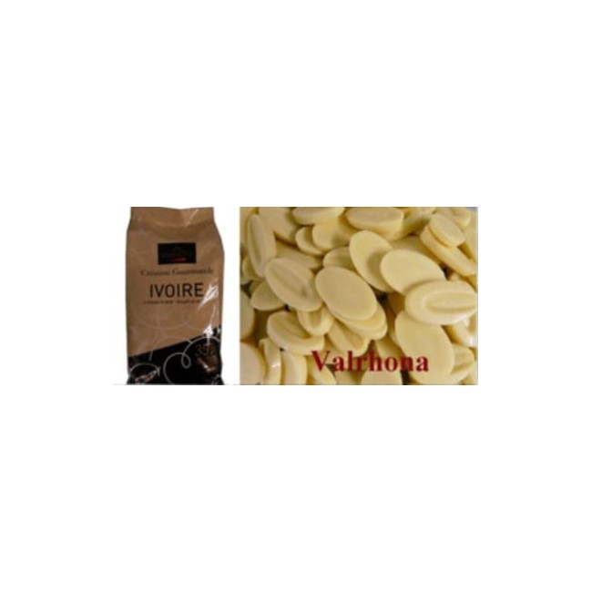 Valrhona 4660 Ivoire Feve 35 White Chocolate Callets 2 lbs