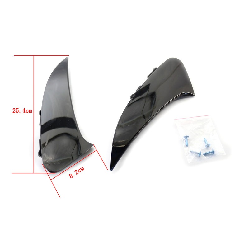 Rear Bumper Spoiler Air Vent Trim Shiny Black Sport Lip