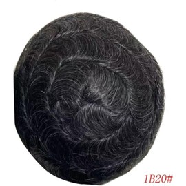 Protesis Capilar Hombre Tupé for hombres Peluca de cabello humano Fino Mono y NPU Base Hombres Tupé Indio Remy Prótesis de cabello Recto / 30 mm Onda Tupé Sistema de cabello Postizo Tupé Hombre Sistem