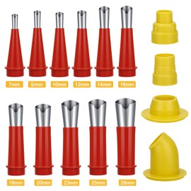 Stainless Steel Caulking Nozzle Coating, Universal Integrated Rubber Nozzle Tool Kit, Caulking Nozzle Applicator with Base, Reusable Caulking Finisher Kit for Sink Kitchen Bathroom and Window