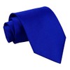 DQT Plain Glossy Satin Polyester Wedding Classic Neck Tie for