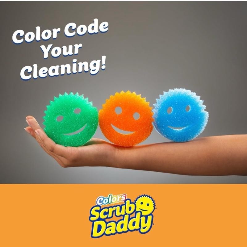Scrub Daddy Color Scrubber Sponges (3ct) - Multicolor Soft and
