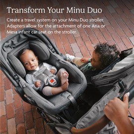 UPPAbaby Car Seat Adapter for Minu Duo Stroller – Compatible with Aria and Mesa Infant Car Seats - Quick + Secure Attachment – 1 Pair