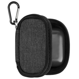 Geekria Earbuds Carrying Pouch Compatible with Bowers&Wilkins Pi8, Pi7 S2, Pi5 S2 Case Cover, Replacement Protective Earplugs Travel Bag with Cable Storage (Dark Grey)