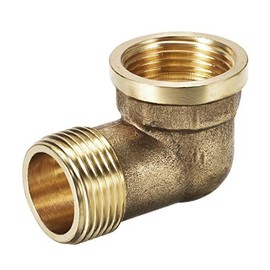 sourcing map Brass Pipe Fitting 90 Degree Elbow 3/4 (BSP) Male X 3/4 (BSP) Female