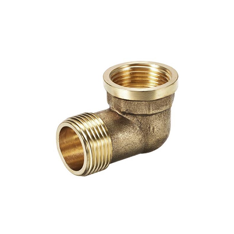 sourcing map Brass Pipe Fitting 90 Degree Elbow 3/4 (BSP)