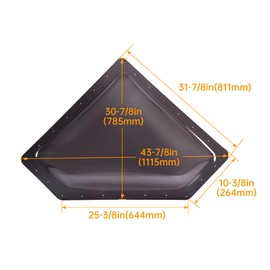 HECASA Tinted RV Skylight Cover 28" x 10" Universal Sun Shower Roof Cover Truck Travel Trailer Camper Roof Window Skylight Dome Replacement