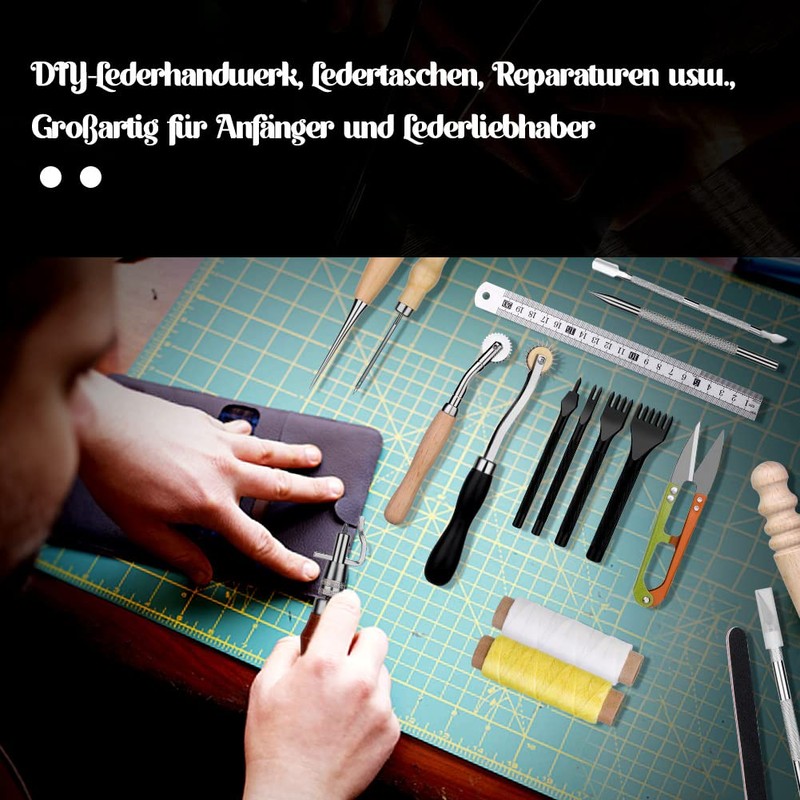 Ruasol Leather Tool Set Leather Sewing Kit and Accessories Leather