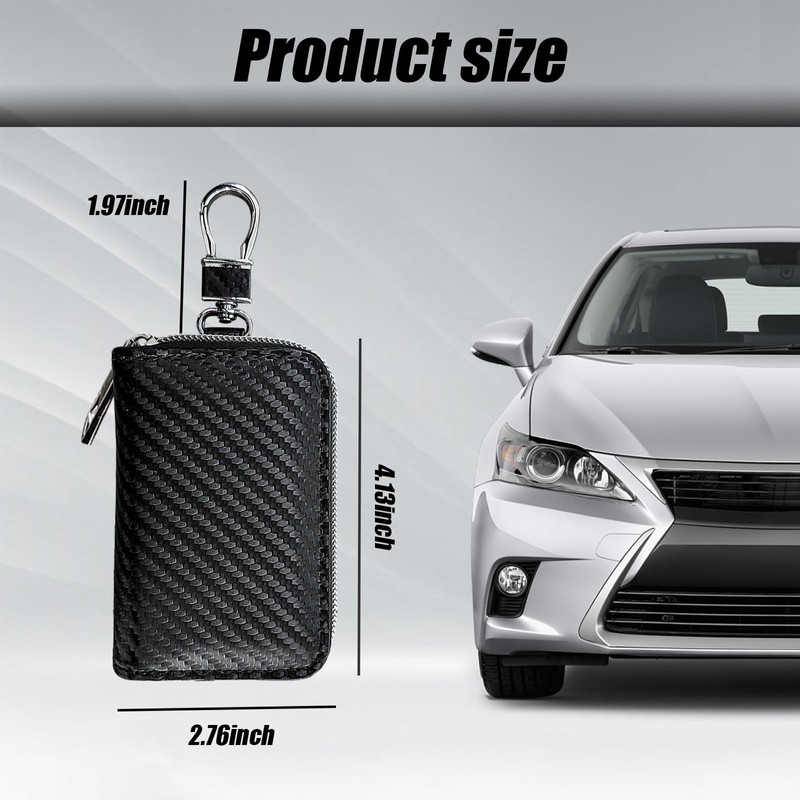 Faraday Key Fob Protector Box, Carbon Fiber Car Key Shielding