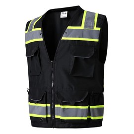 SKSAFETY 12 Pockets Professional level Safety Vest, Class 2 High Visibility Vest, ANSI/ISEA