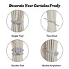 BEL AVENIR Magnetic Curtain Tiebacks, Decorative Drapery Holdbacks Modern Woven