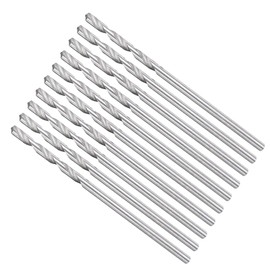 METALLIXITY Drill Bit (1.8mm) 10Pcs, 4241 High-Speed Steel Straight Shank 118° Uncoated Bright Finish Drill Bit for Wood Plastic Iron Copper Aluminum Low Soft Metal