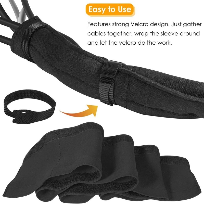 Trolling Motor Cable Sleeve,Trolling Motor Cable Organizer Sleeve, 60" L