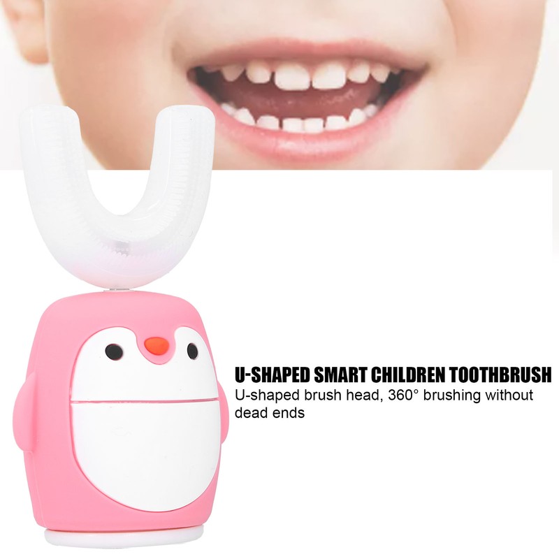 Children Cartoon Electric Toothbrush Cute Cleaning U shaped Toothbrush Oral
