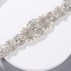 yanstar Bridal Belt Hand Rhinestone Wedding Belt Clear Crystal 22In