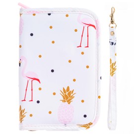 Travel Passport Holder Wallet RFID for Passports Credit Cards Money Travel Documents Boarding Pass Pink Flamingo Design from Paton Travel Australia