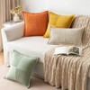 MIULEE Corduroy Cushion Covers Pack of 2 Decorative Modern Patchwork