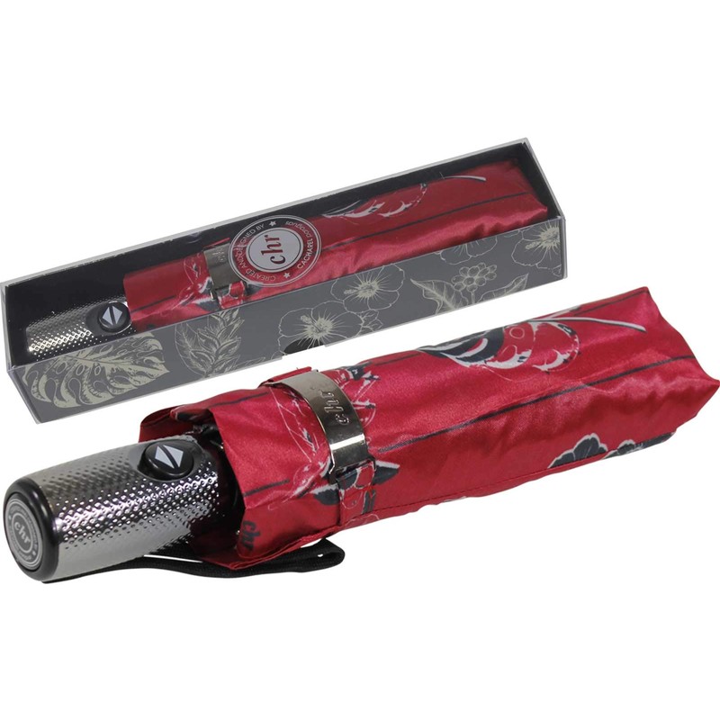 Cachemir Pocket Umbrella Satin Case, bordeaux