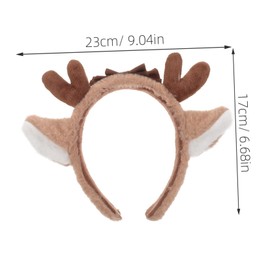 FOMIYES 2pcs Plush Deer Ears Headband for Cosplay and Stage Performances Realistic Antler Hair Hoop for Christmas and Animal Costume Dress Up Comfortable and Stylish Accessory