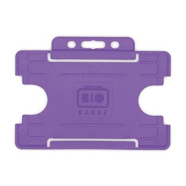 Cards and Tags 100 x Landscape ID Card Holders | Open-Faced Badge Holder for Identity, Cards, Passes, Badge | Fits CR80 Sized Cards (Clear)