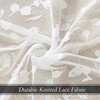 Jubilantex White Lace Sheer Curtains Embroidered Leaf Buds 95 Inches