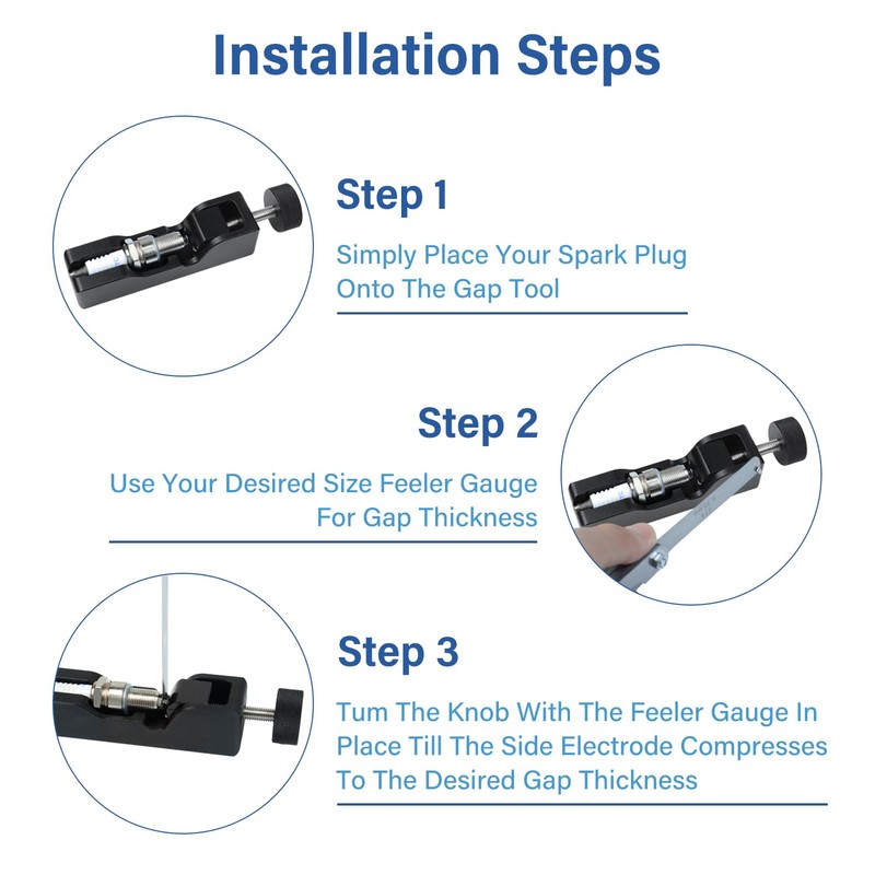 GZZTORES Universal Spark Plug Gap Tool with 32 Blade Steel