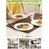 TAMAYKIM 10 Inch Porcelain Salad Dinner Plates 8 Pieces, Wide