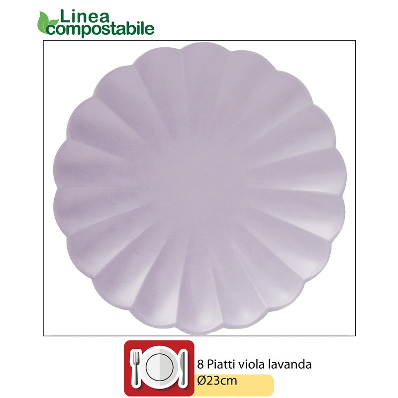 Ciao - 34728 FSC Compostable Paper Plates (Diameter 23 cm),