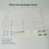 4PCS Soft LED Backlight Sheet 28W 6000K White Color Backlit