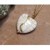 Petite Kintsugi 5/8" White Howlite Broken Heart Mended with 23k