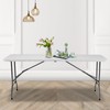 Elevon 8ft Plastic Folding Table Outdoor Indoor Heavy Duty Portable