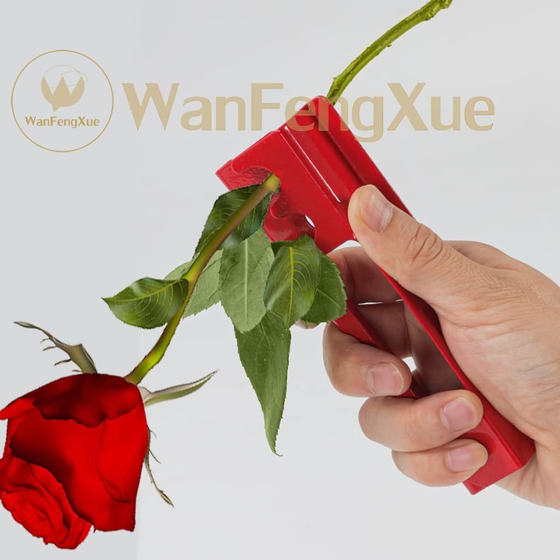 Garden Pruning Shears Kit with 1Pcs Red Metal Rose Leaf