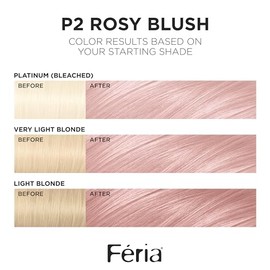 L'Oréal Paris Feria Pastels Hair Color, P2 Rosy Blush (Smokey Pink)