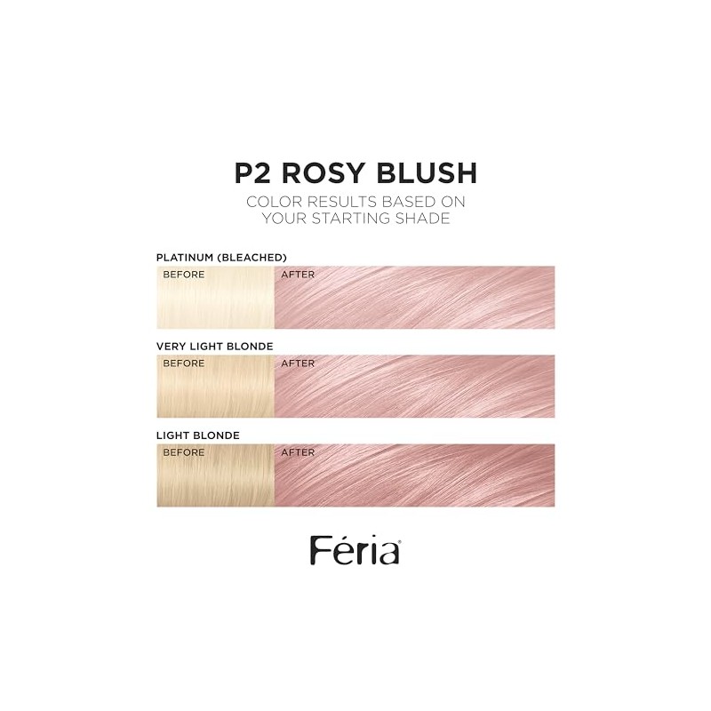 L'Oréal Paris Feria Pastels Hair Color, P2 Rosy Blush (Smokey