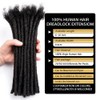 Datanala 8 Inch Human Hair Dreadlock Extension 20 Strands 0.6cm