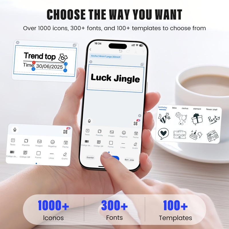 Mini Label Printer, Upgraded Label Maker and Portable Label Maker