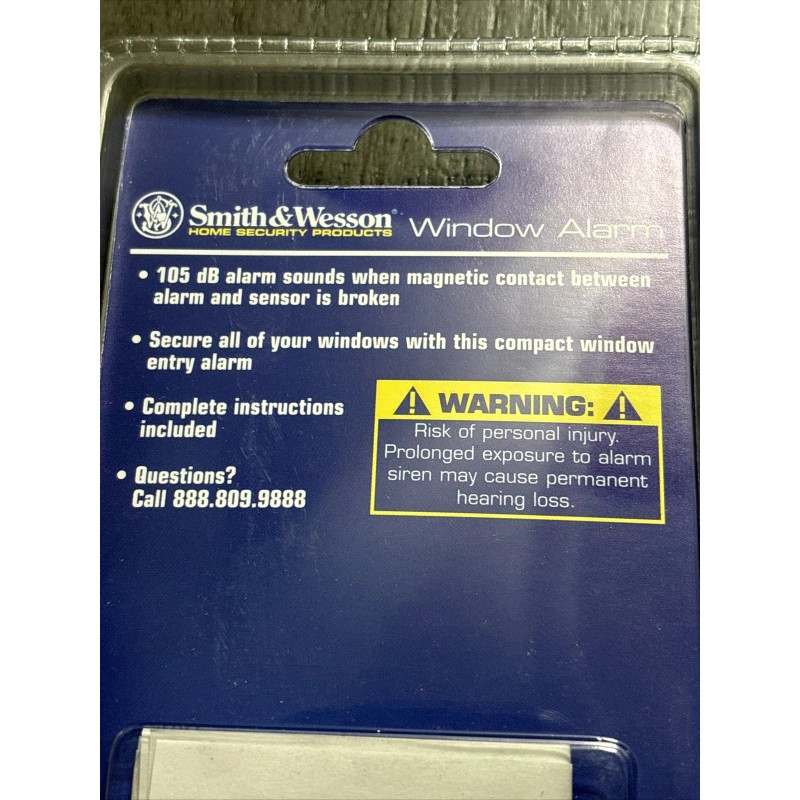 Smith &amp; Wesson Home Security Products Window Alarm 105 db