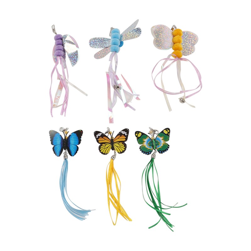 7pcs Cat Tassel Toys Play Chase Exercise Multifunctional Cat Butterfly